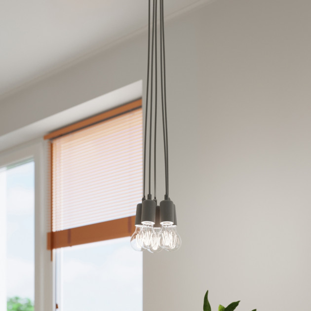 Lampe suspendue Noviar 1 gris