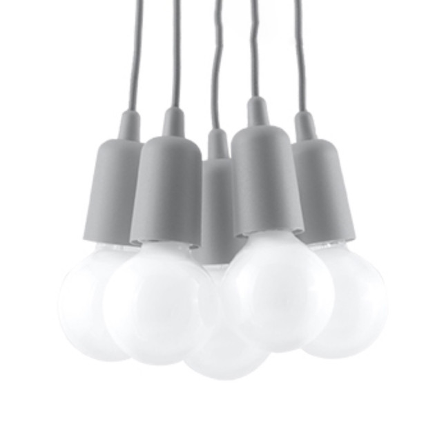 Lampe suspendue Noviar 5 gris