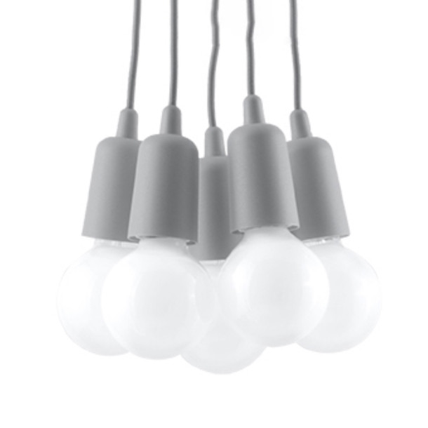 Lampe suspendue Noviar 5 gris
