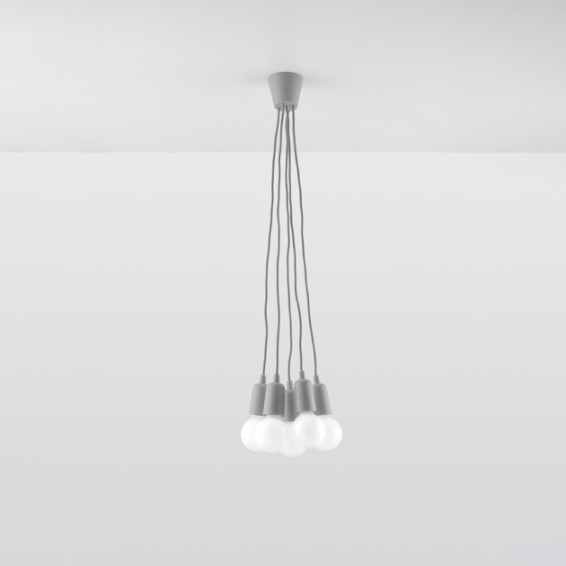 Lampe suspendue Noviar 5 gris