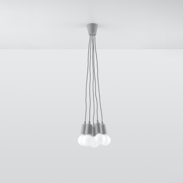 Lampe suspendue Noviar 5 gris