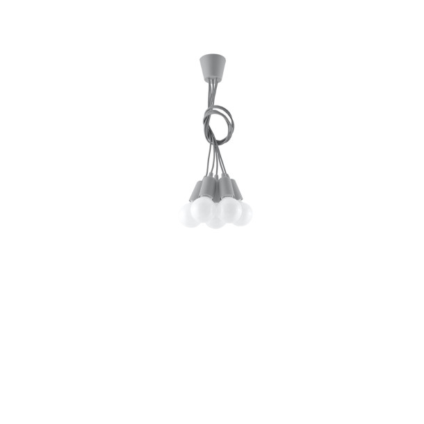 Lampe suspendue Noviar 5 gris