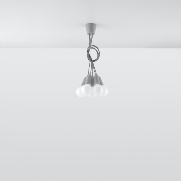 Lampe suspendue Noviar 5 gris