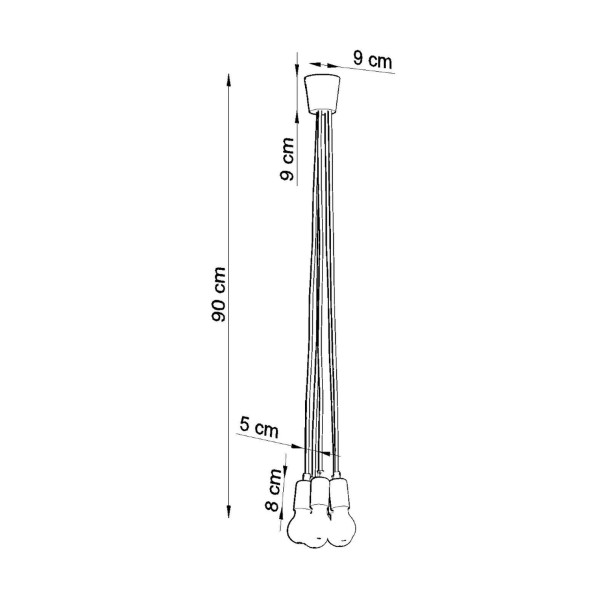 Lampe suspendue Noviar 5 gris