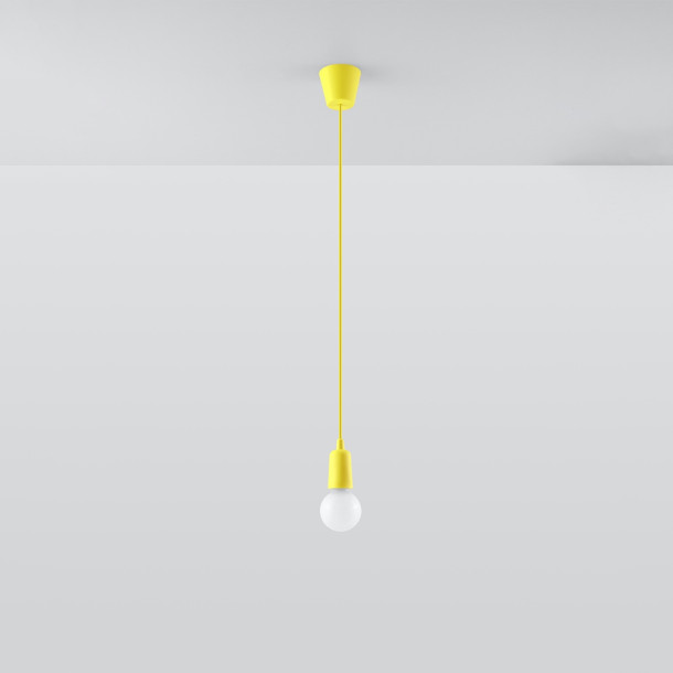 Lampe pendante Noviar 1 jaune