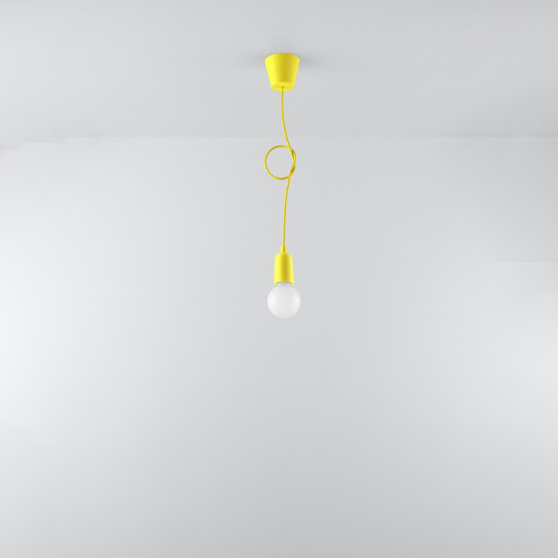 Lampe pendante Noviar 1 jaune