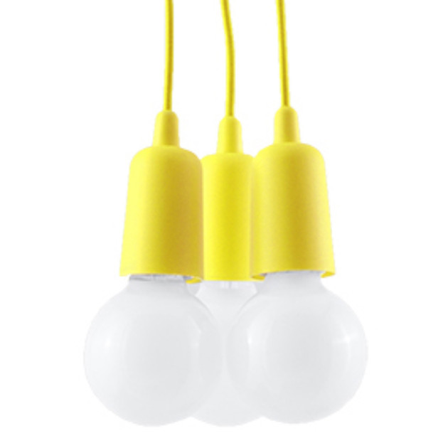 Lampe pendante Noviar 3 jaune