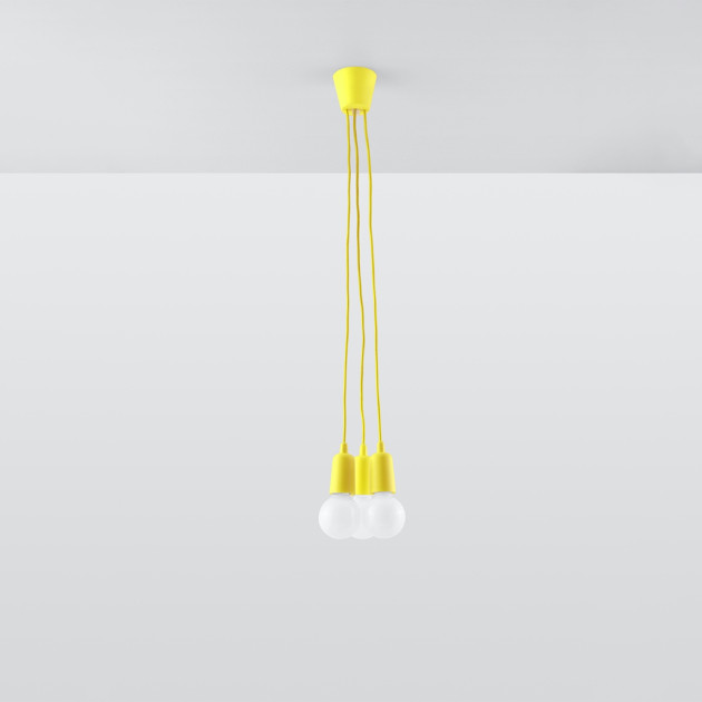 Lampe pendante Noviar 3 jaune