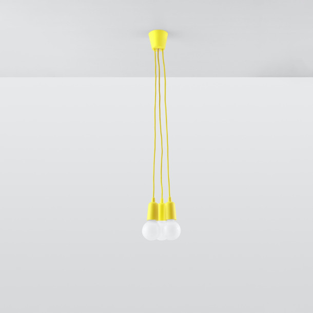 Lampe pendante Noviar 3 jaune