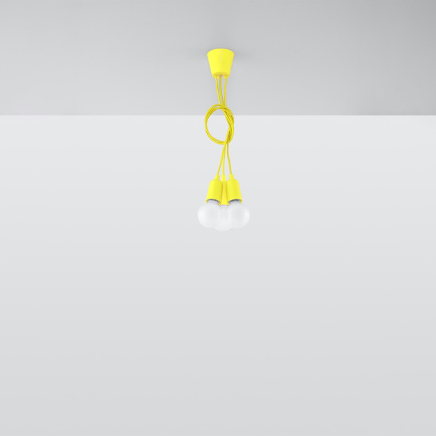 Lampe pendante Noviar 3 jaune