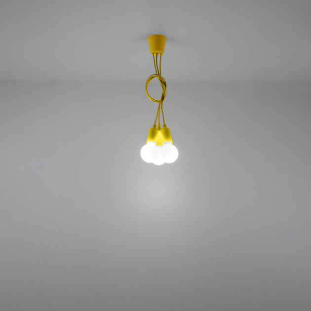 Lampe pendante Noviar 3 jaune
