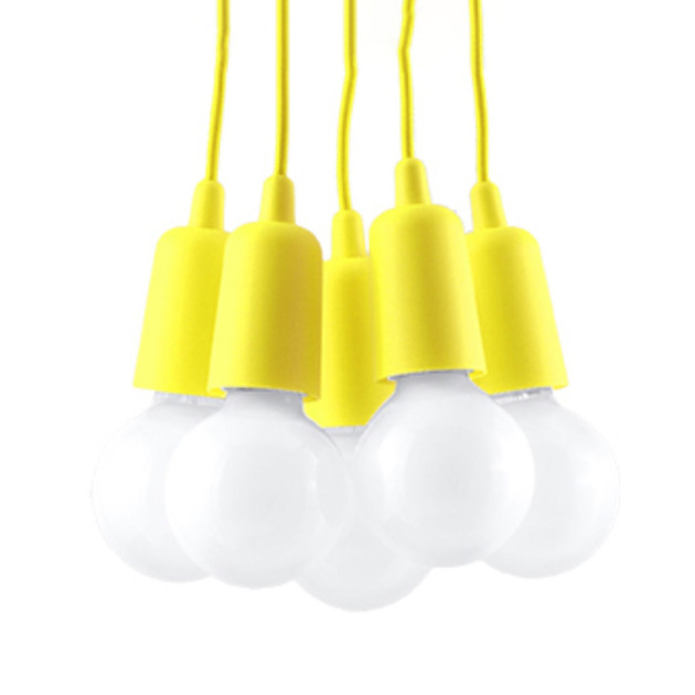 Lampe pendante Noviar 5 jaune