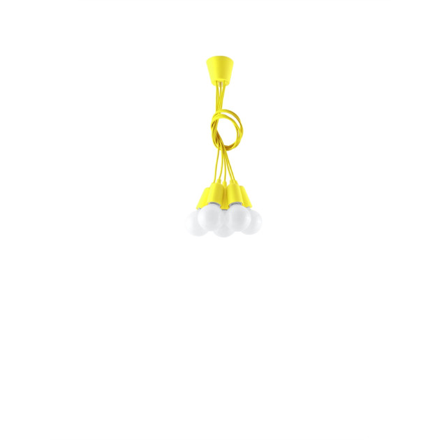 Lampe pendante Noviar 5 jaune
