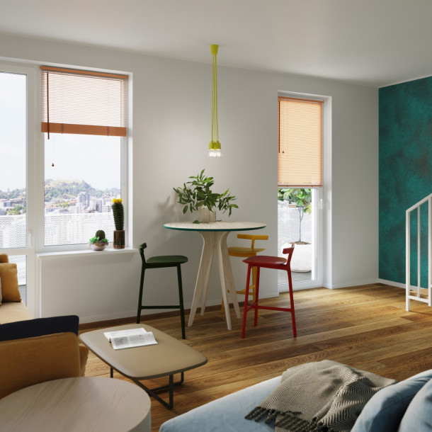 Lampe pendante Noviar 5 jaune