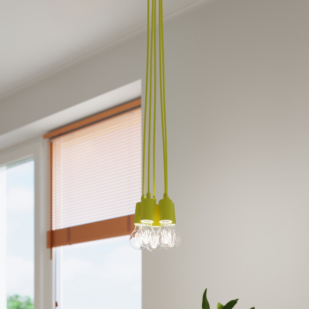 Lampe pendante Noviar 5 jaune