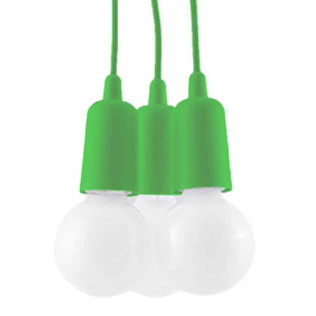 Lampe pendante Noviar 3 verte