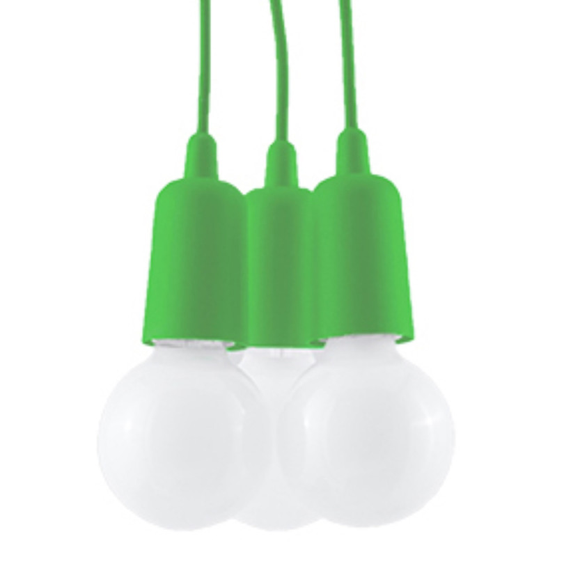 Lampe pendante Noviar 3 verte