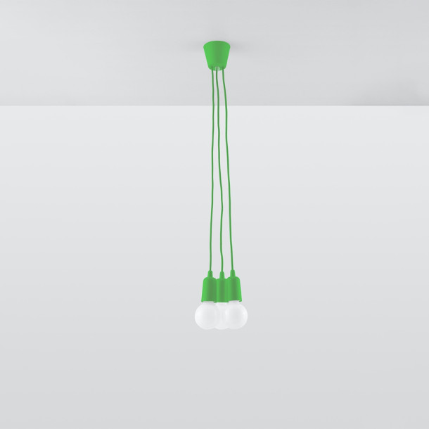Lampe pendante Noviar 3 verte