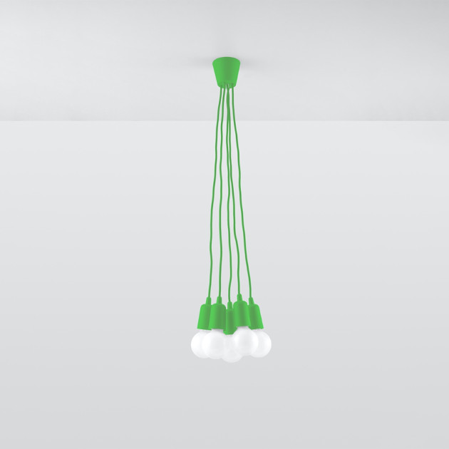 Lampe pendante Noviar 5 verte