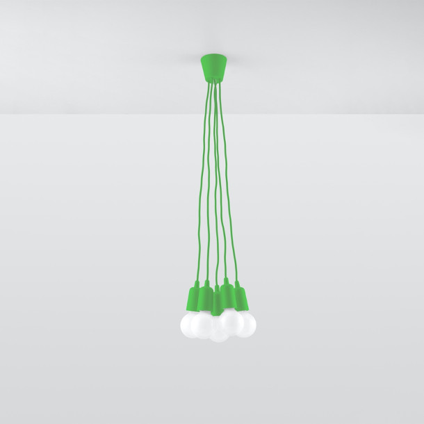Lampe pendante Noviar 5 verte