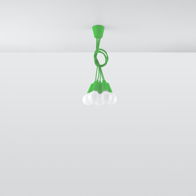 Lampe pendante Noviar 5 verte