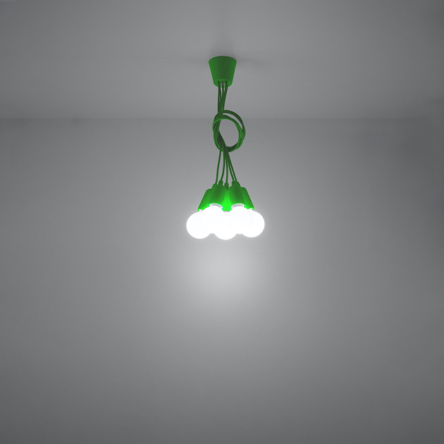 Lampe pendante Noviar 5 verte