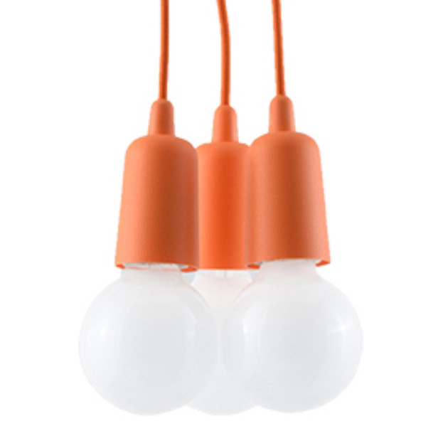 Lampe pendante Noviar 3 orange