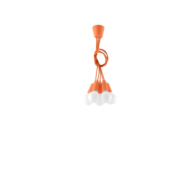 Lampe pendante Noviar 5 orange