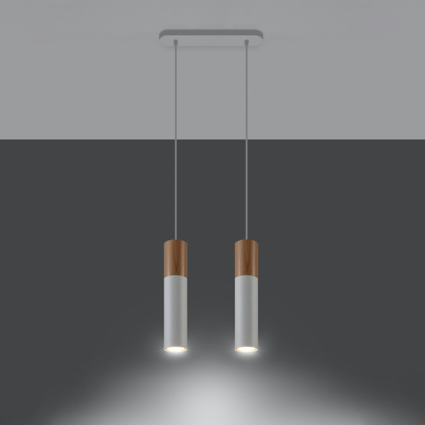 Lampe pendante Coraeor 2 blanc
