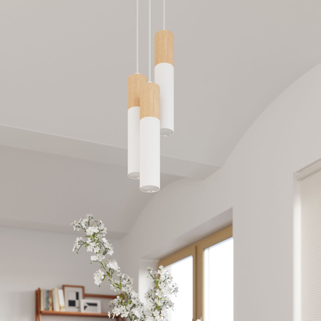 Lampe pendante Coraeor 2 blanc