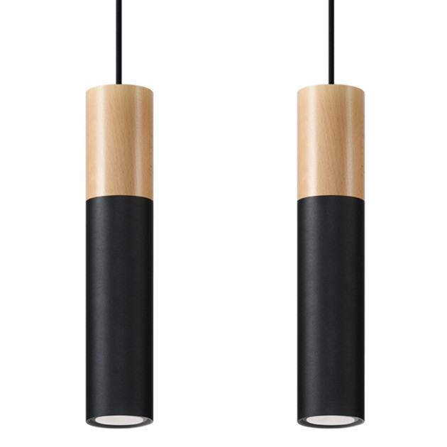 Lampe pendante Coraeor 2 noir