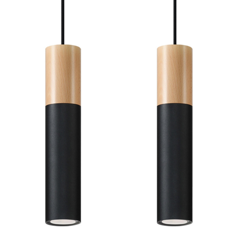 Lampe pendante Coraeor 2 noir