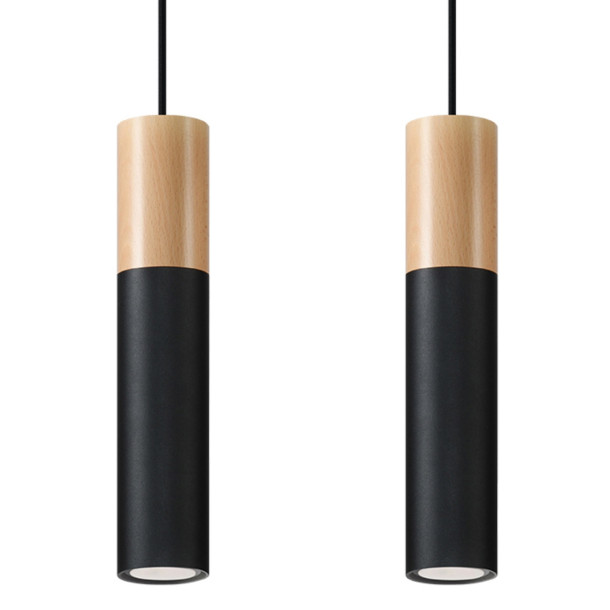Lampe pendante Coraeor 2 noir