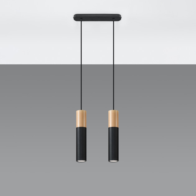 Lampe pendante Coraeor 2 noir