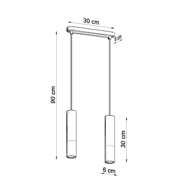 Lampe pendante Coraeor 2 noir