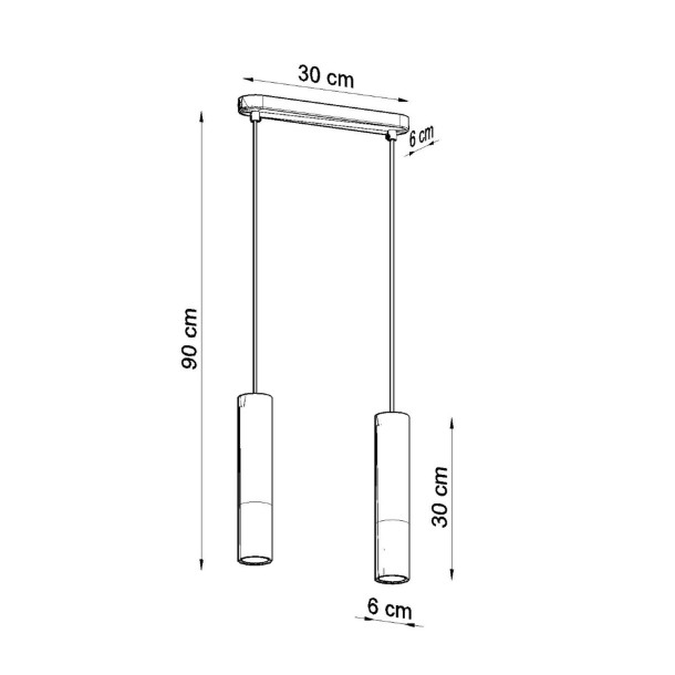 Lampe pendante Coraeor 2 noir
