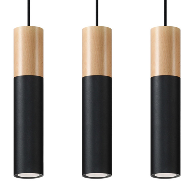 Lampe pendante Coraeor 3 noir