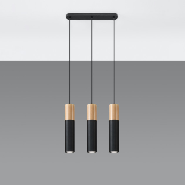 Lampe pendante Coraeor 3 noir