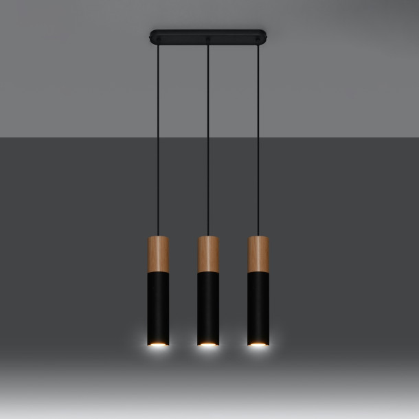 Lampe pendante Coraeor 3 noir