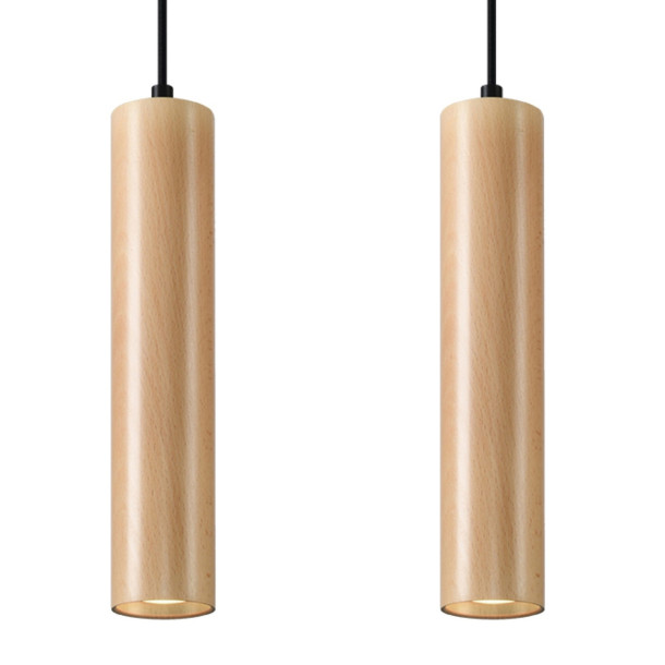 Lampe suspendue Elyaiais 2 bois