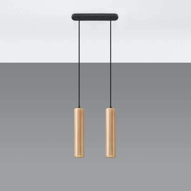 Lampe suspendue Elyaiais 2 bois
