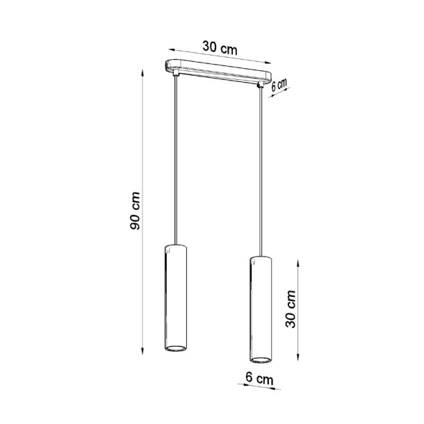 Lampe suspendue Elyaiais 2 bois