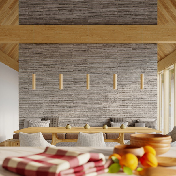 Lampe suspendue Elyaiais 2 bois