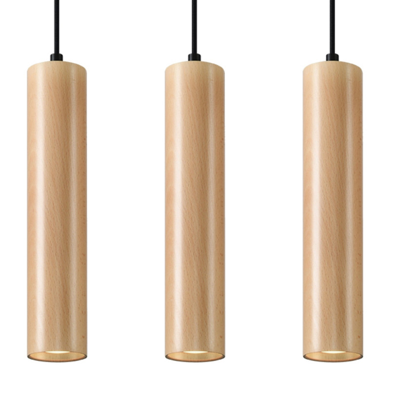 Lampe suspendue Elyaiais 3 bois