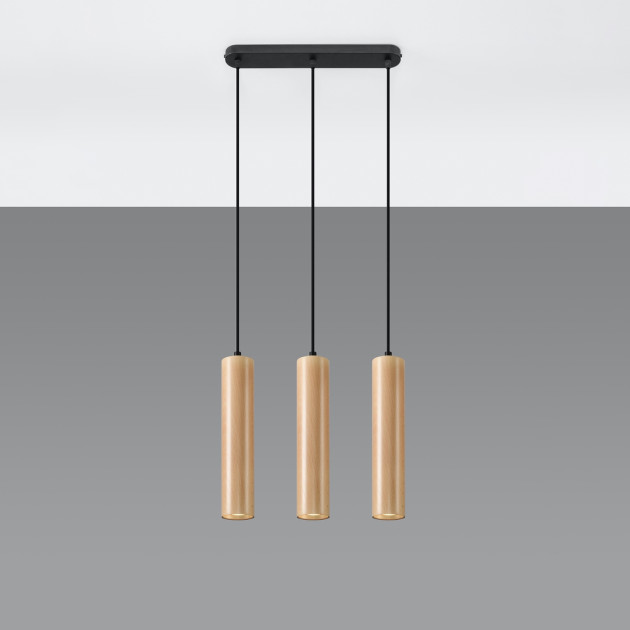 Lampe suspendue Elyaiais 3 bois