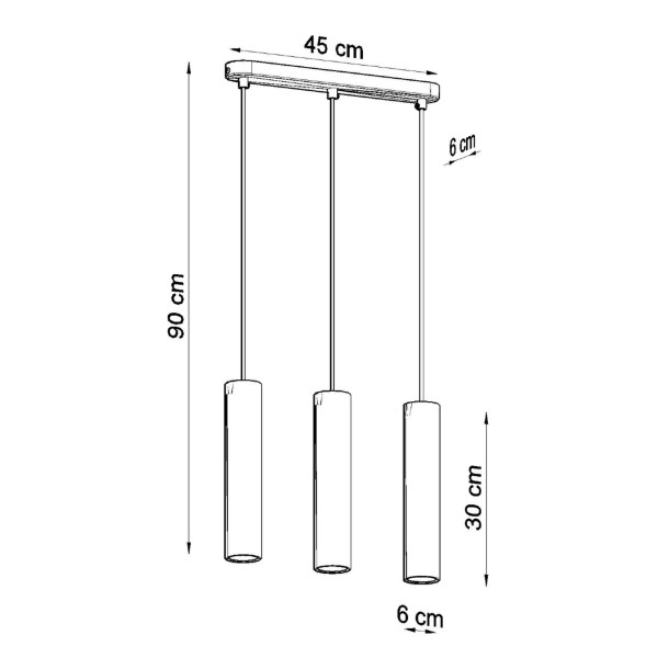 Lampe suspendue Elyaiais 3 bois