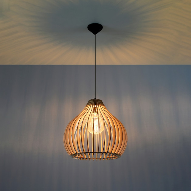 Lampe suspendue Veliea bois