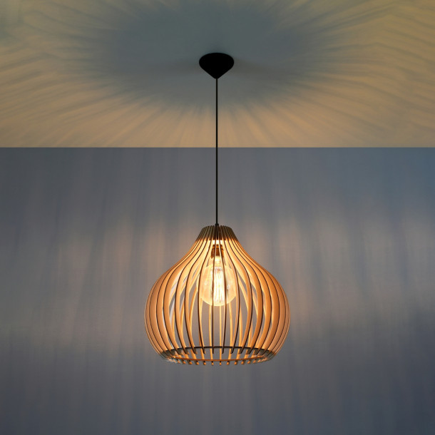 Lampe suspendue Veliea bois