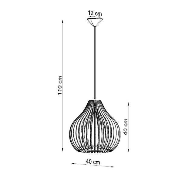 Lampe suspendue Veliea bois