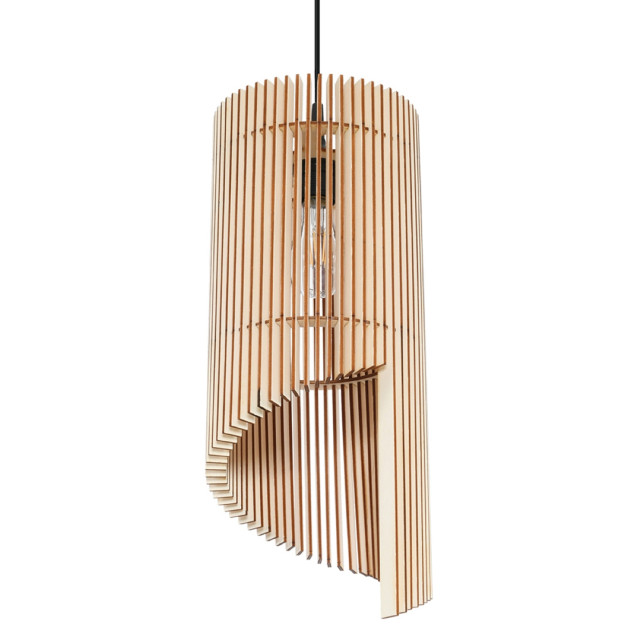 Lampe pendante Veraiaor en bois